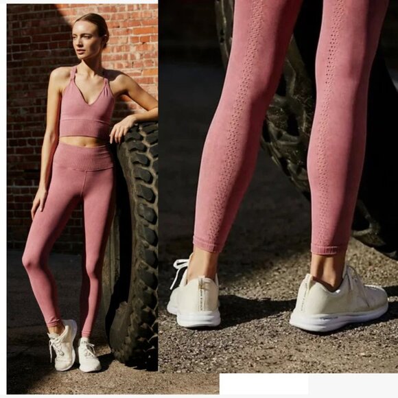Free People FP Movement - High-Rise 7/8 Good Karma Leggings | XS/S | Dried Rose - Picture 1 of 16